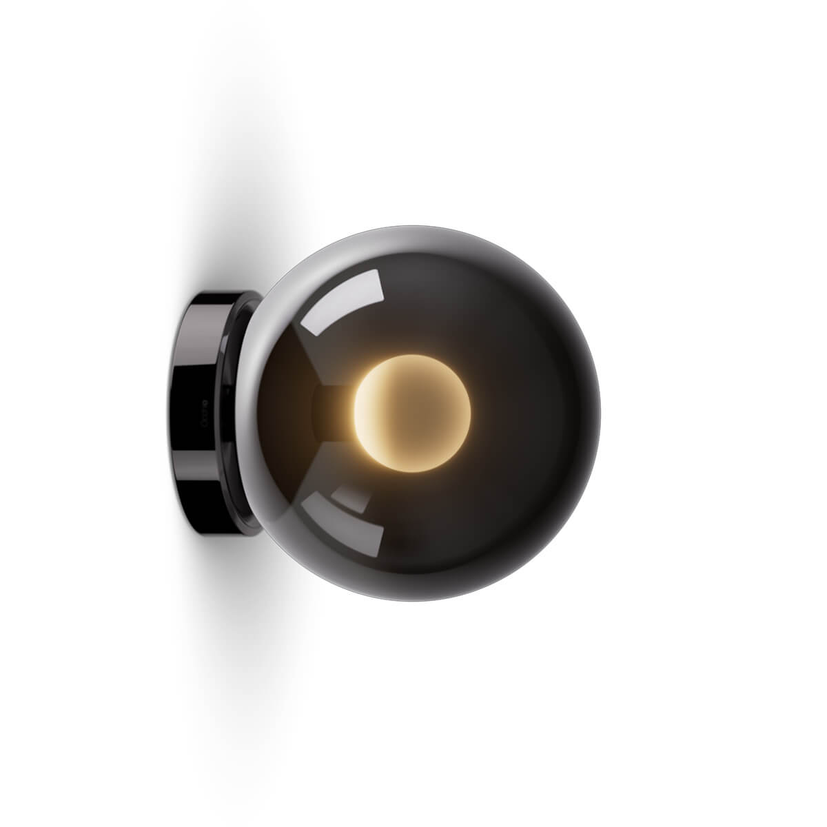 Occhio Luna scura up LED Wandleuchte, Ø: 16 cm, dark chrome