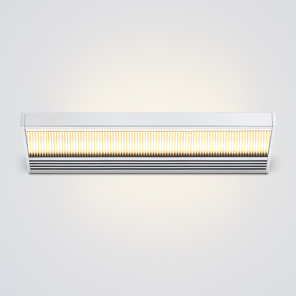 Serien Lighting SML LED Wall L, Alu poliert, 3000K, Gläser: satinée / Raster