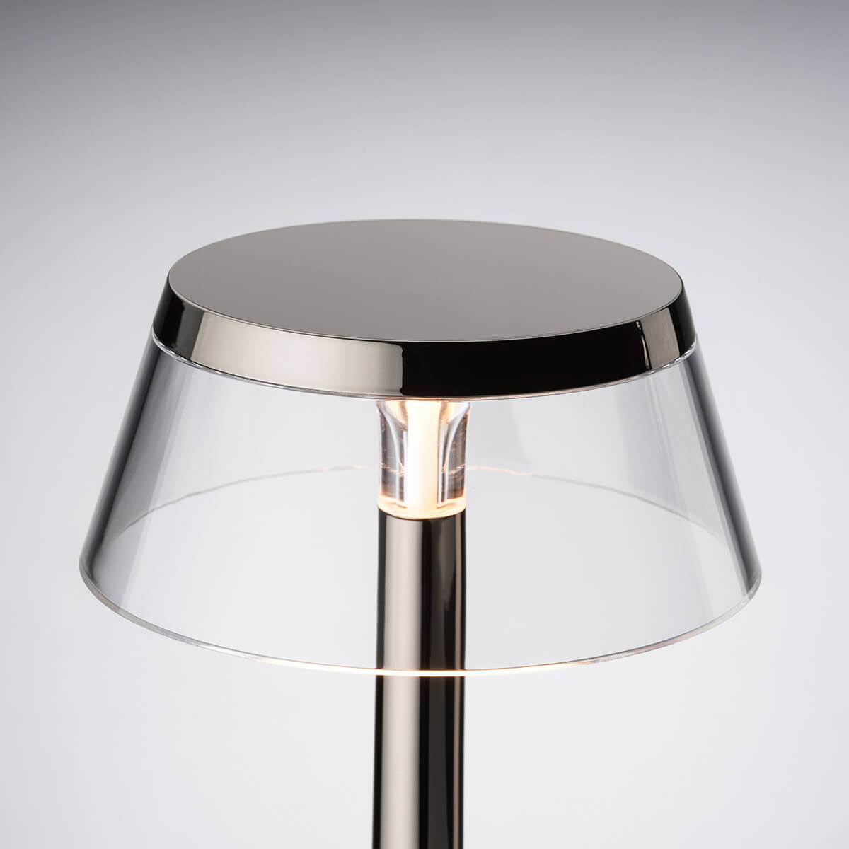 Flos Bon Jour Unplugged LED Akkuleuchte, schwarz Chrom