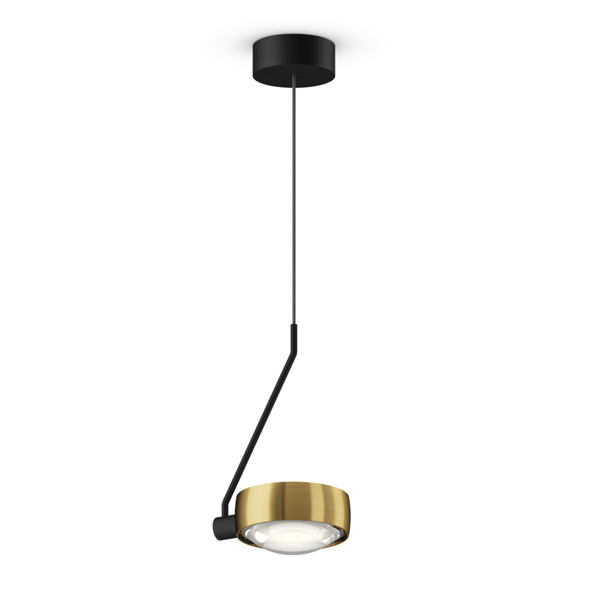 Occhio Sento E filo singolo fix up "air" LED Pendelleuchte, 2700 K, Bronze / schwarz matt