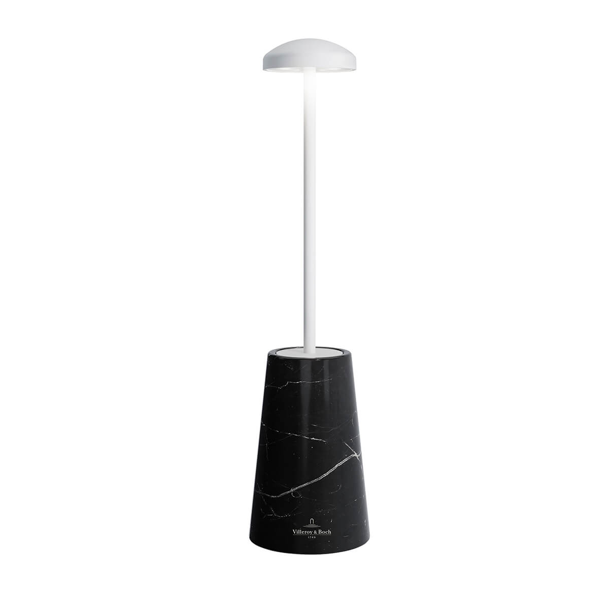 Villeroy & Boch Siena LED Akkuleuchte, weiß / Marmor schwarz