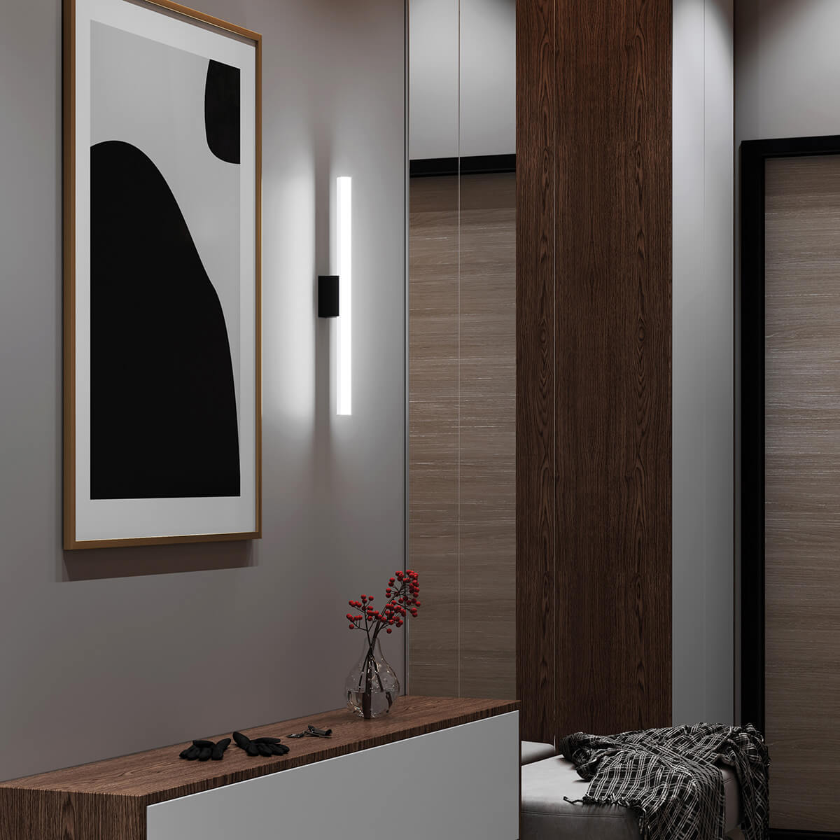 Top Light Lichtstange Wandleuchte, schwarz matt (Black Edition)