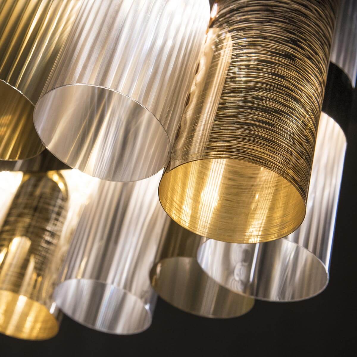 Slamp La Lollo LED Suspension Linear 100, gold (golden/gelb)