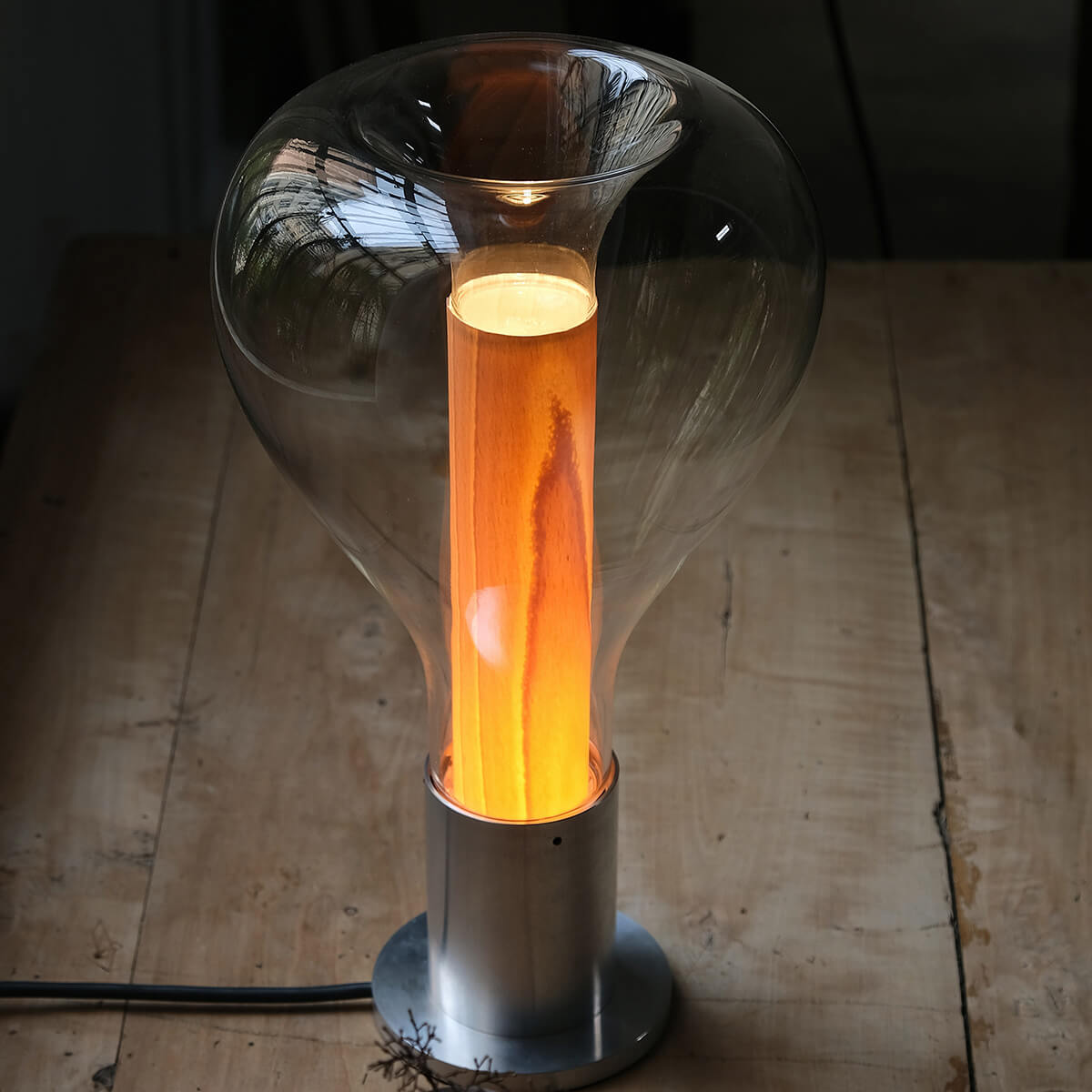 LZF Lamps Eris Tischleuchte, Alu natur / Kirsche