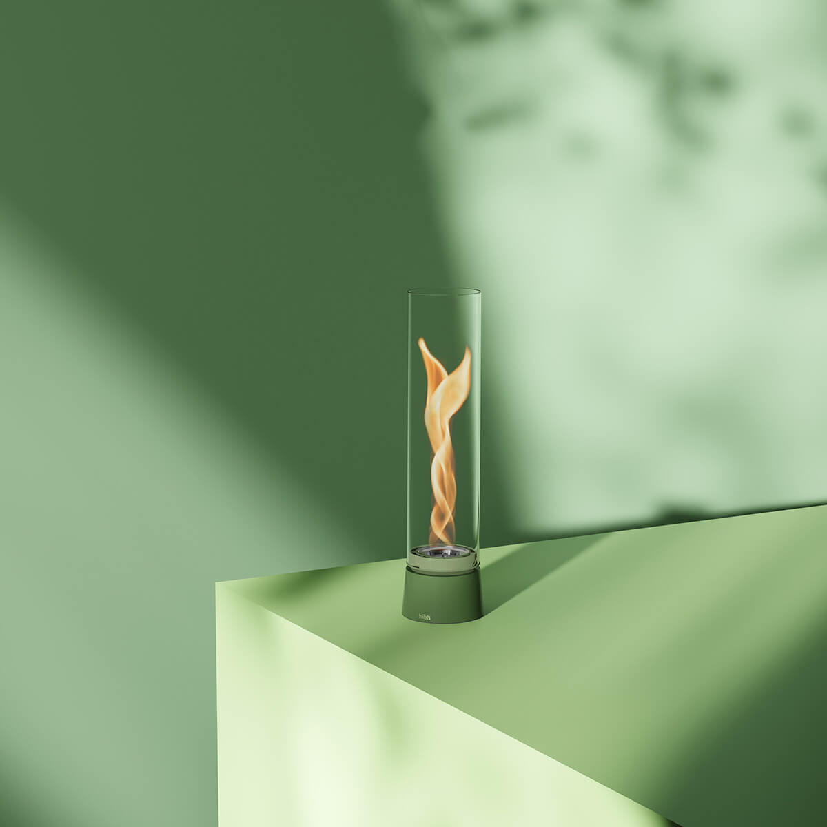 Höfats Spin air 900 Tischfeuer & Windlicht, Emaille grün