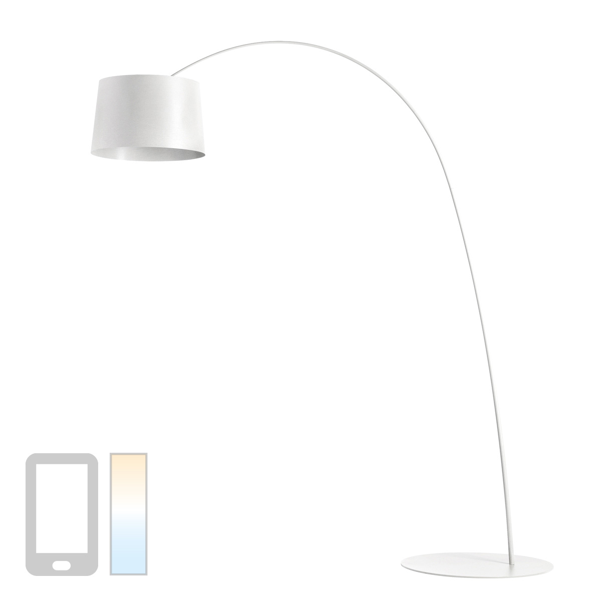 Foscarini Twiggy MyLight Tunable White LED Terra, bianco (weiß)