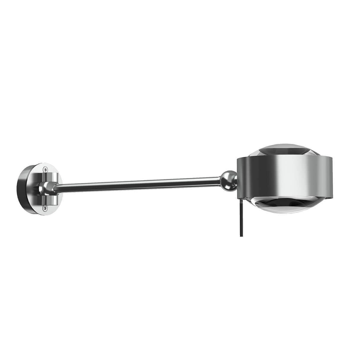Top Light Puk Maxx Hotel Wandleuchte, 30 cm, Gehäuse, Chrom matt, mit Linse klar / Linse klar (nicht inbegriffen)