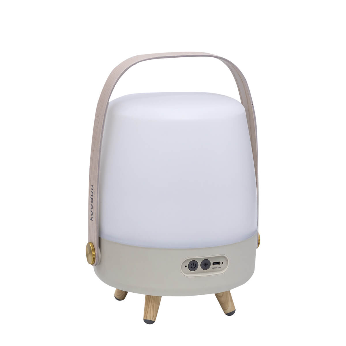 Kooduu Lite-up Play Mini 2.0 Sound by JBL LED Akkuleuchte & Bluetooth Lautsprecher, Sand (ausgeschaltet)
