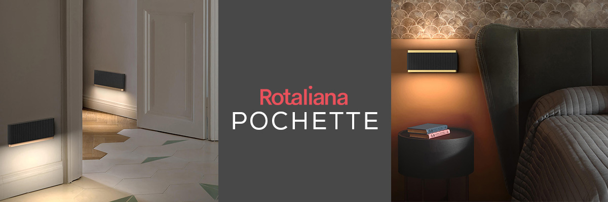 Rotaliana Pochette Wandleuchten in Flur und Schlafzimmer mit direkter und indirekter Lichtwirkung