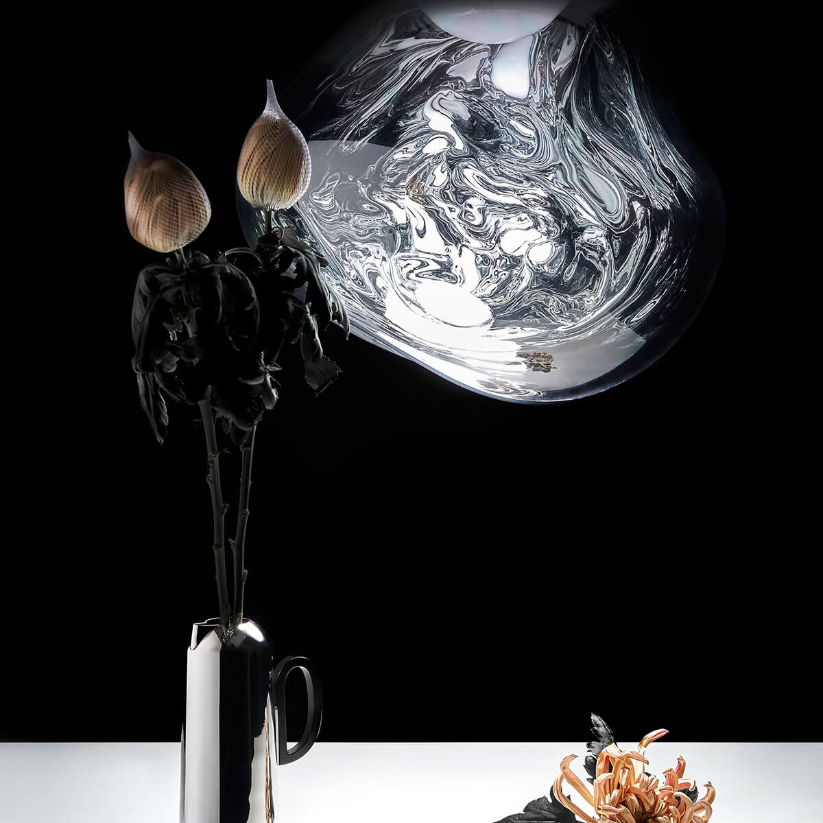 Tom Dixon Melt LED Pendelleuchte, Silber