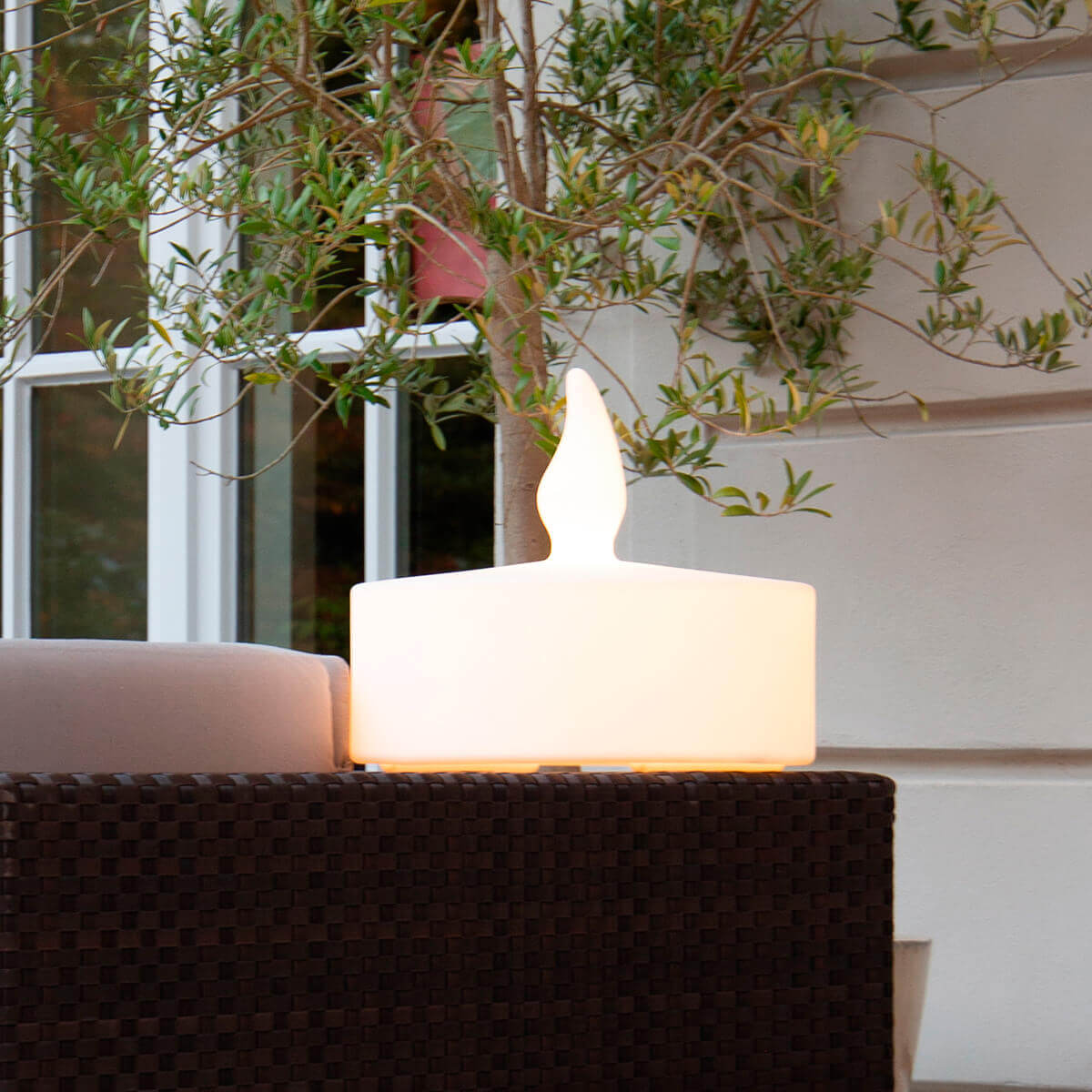 8 seasons design Shining Tealight Dekoleuchte, Ø: 40 cm, weiß