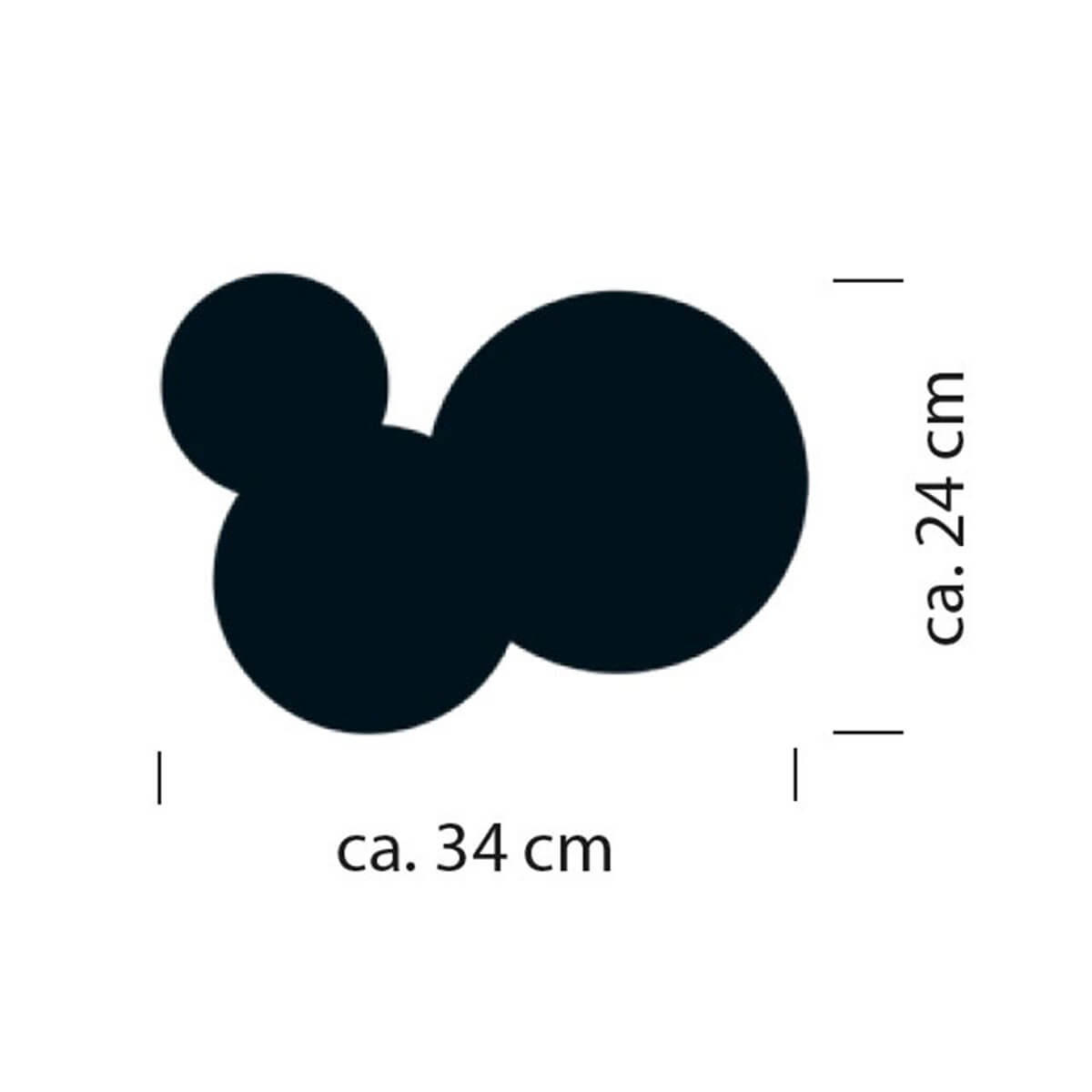 HELL Tilda 40283 LED Wandleuchte, Maßzeichnung