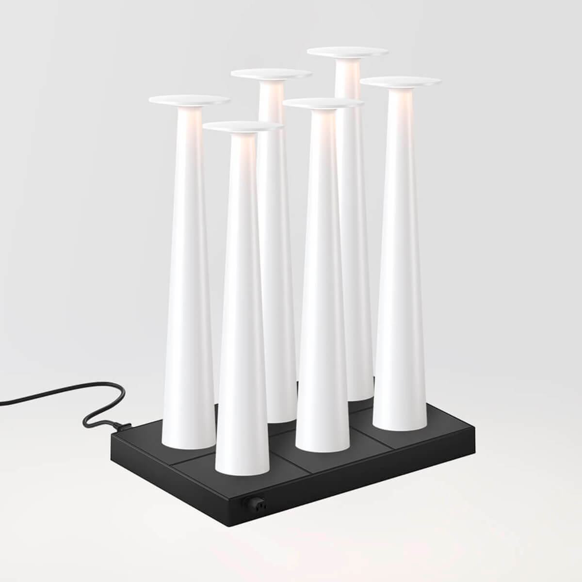IP44.DE 6er Set Lix Skinny LED Akkuleuchte inkl. Multi-Kontaktladestation, pearl white (weiß)