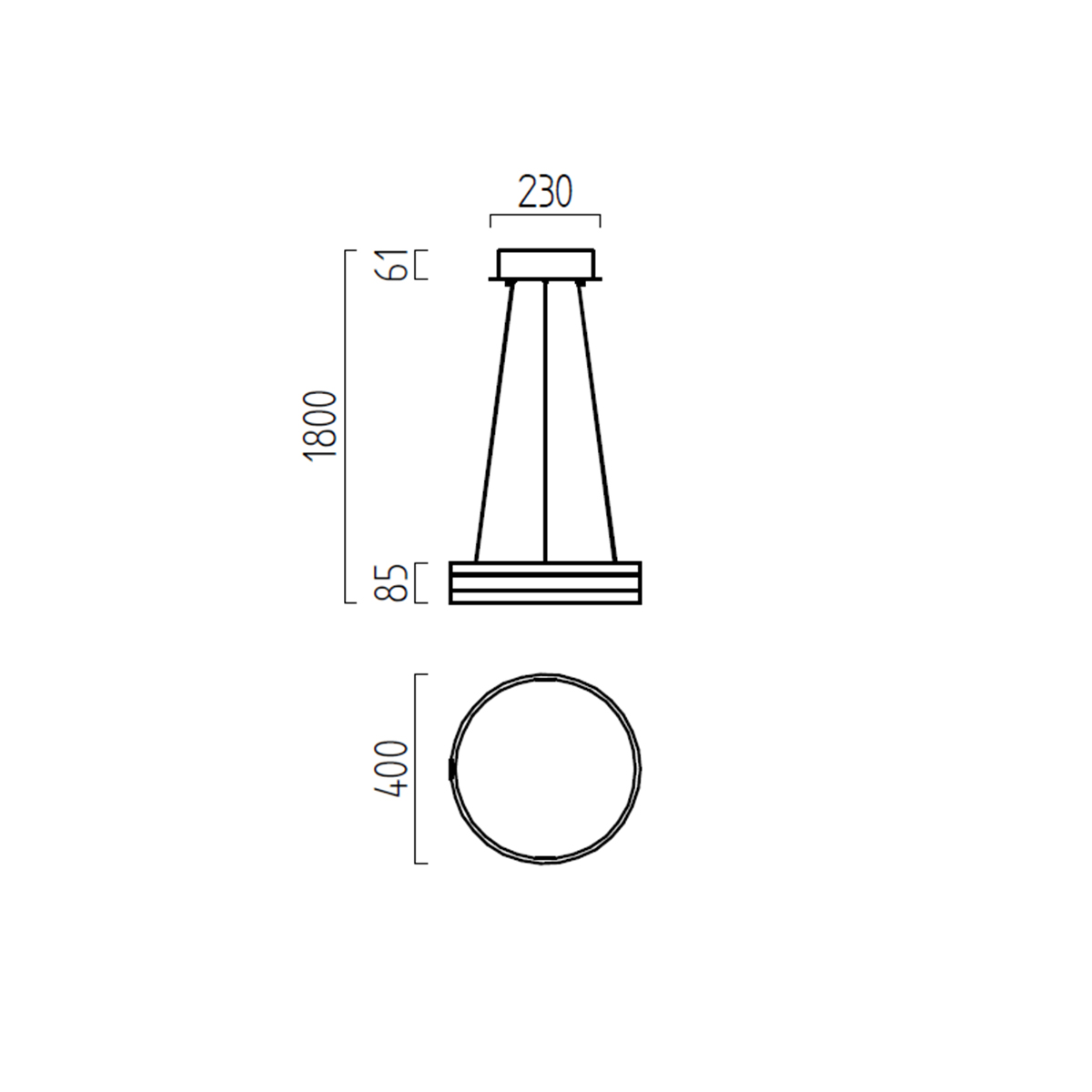 Liv LED Pendelleuchte, rund