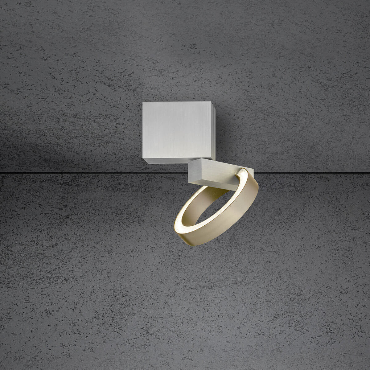 Alu geschliffen / taupe eloxal