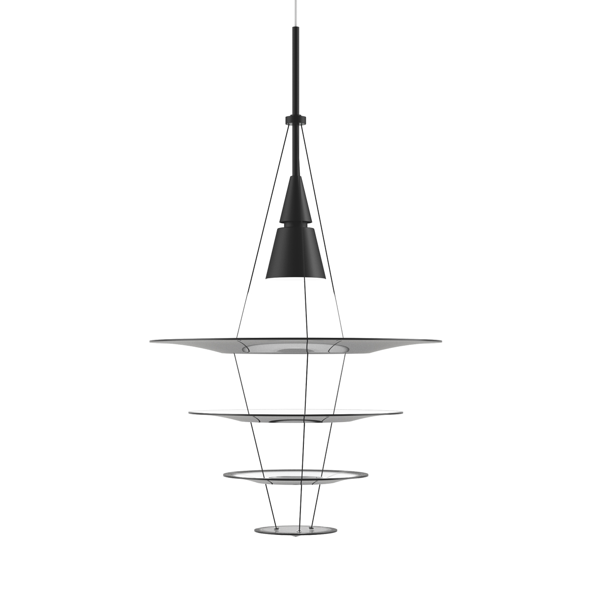 Louis Poulsen Enigma 425 Pendelleuchte, schwarz / Acryl schwarz