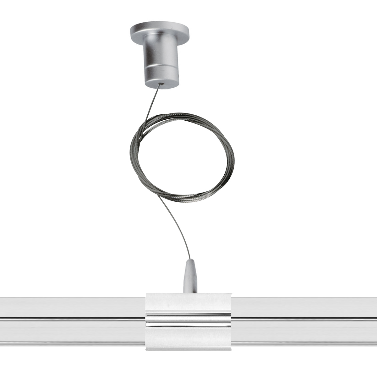 Oligo CHECK-IN System Abhängung Typ B, durchlaufend ohne Kupplung, 150 cm, Chrom matt