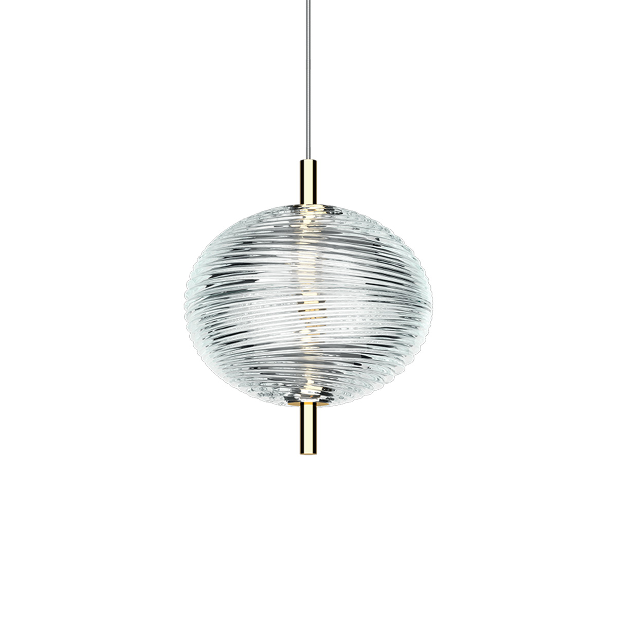 Lodes Jefferson Mini LED Pendelleuchte, Gold glänzend - Glas: transparent