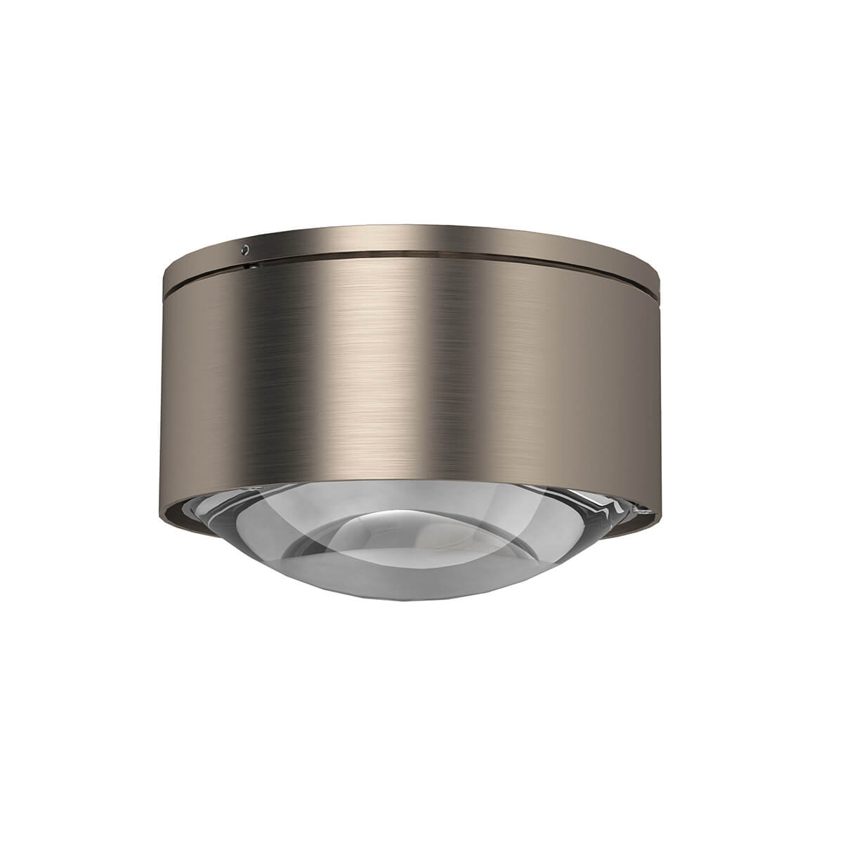 Top Light Puk Maxx One 2 Deckenleuchte, Gehäuse, Nickel matt, mit Linse klar (nicht inbegriffen)