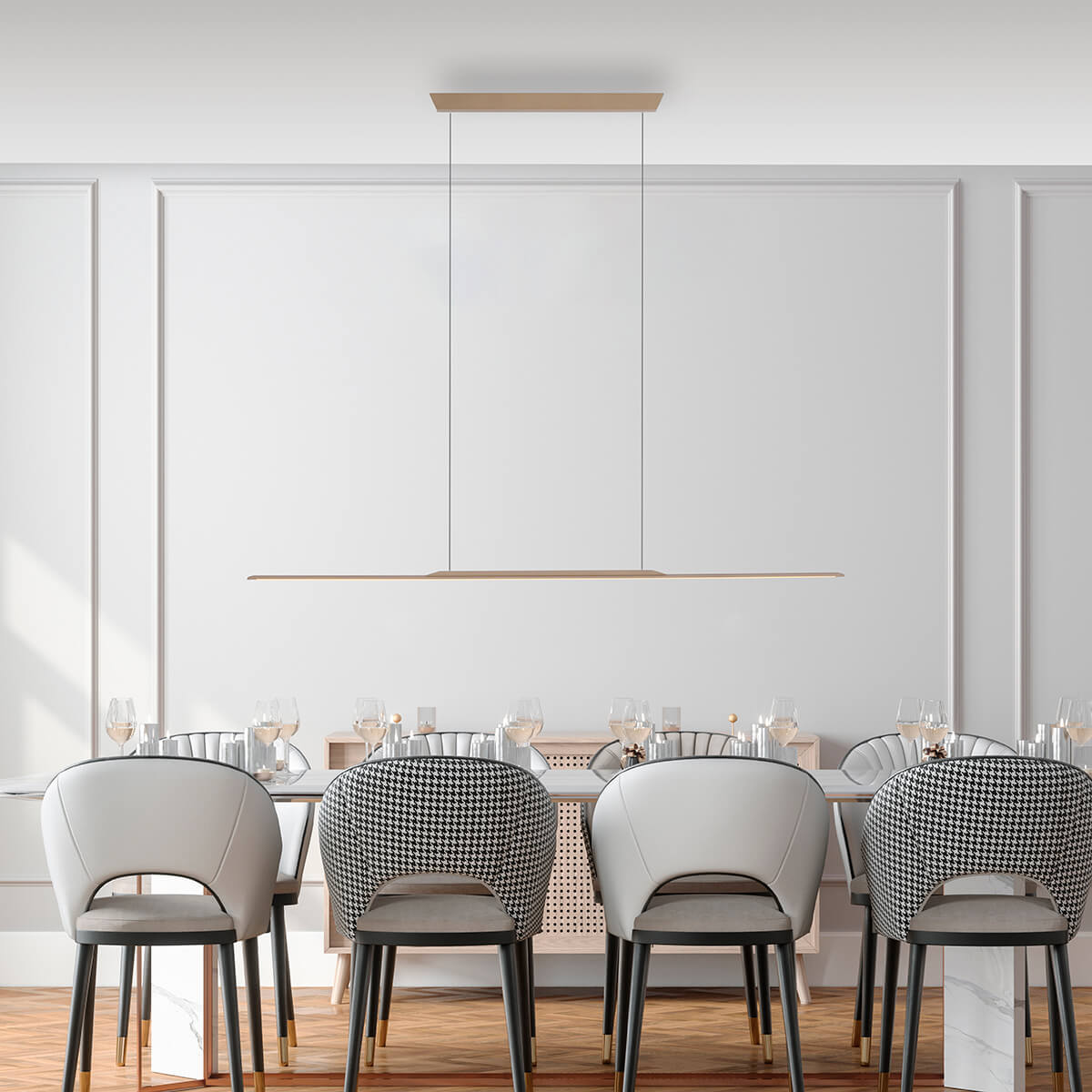 Neuhaus PURE Surface LED Pendelleuchte, Länge: 125 cm, Bronze