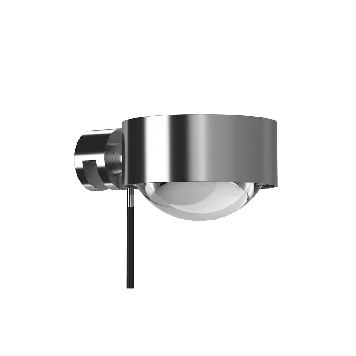 Top Light Puk Mini Fix + Klemmleuchte, Chrom matt, mit Glas satiniert / Linse klar (nicht inbegriffen)