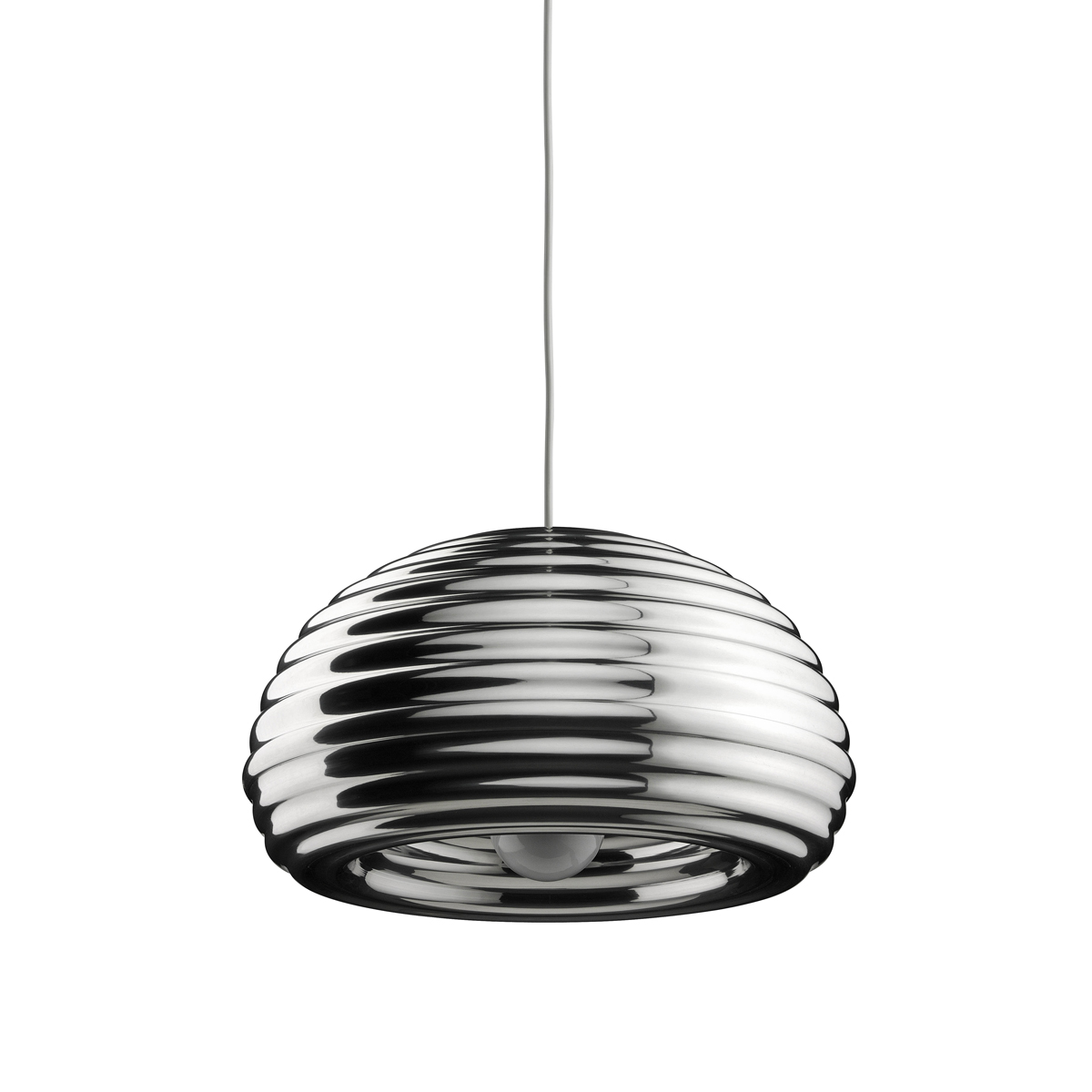 Flos Splügen Bräu Pendelleuchte, Aluminium poliert, ausgeschaltet