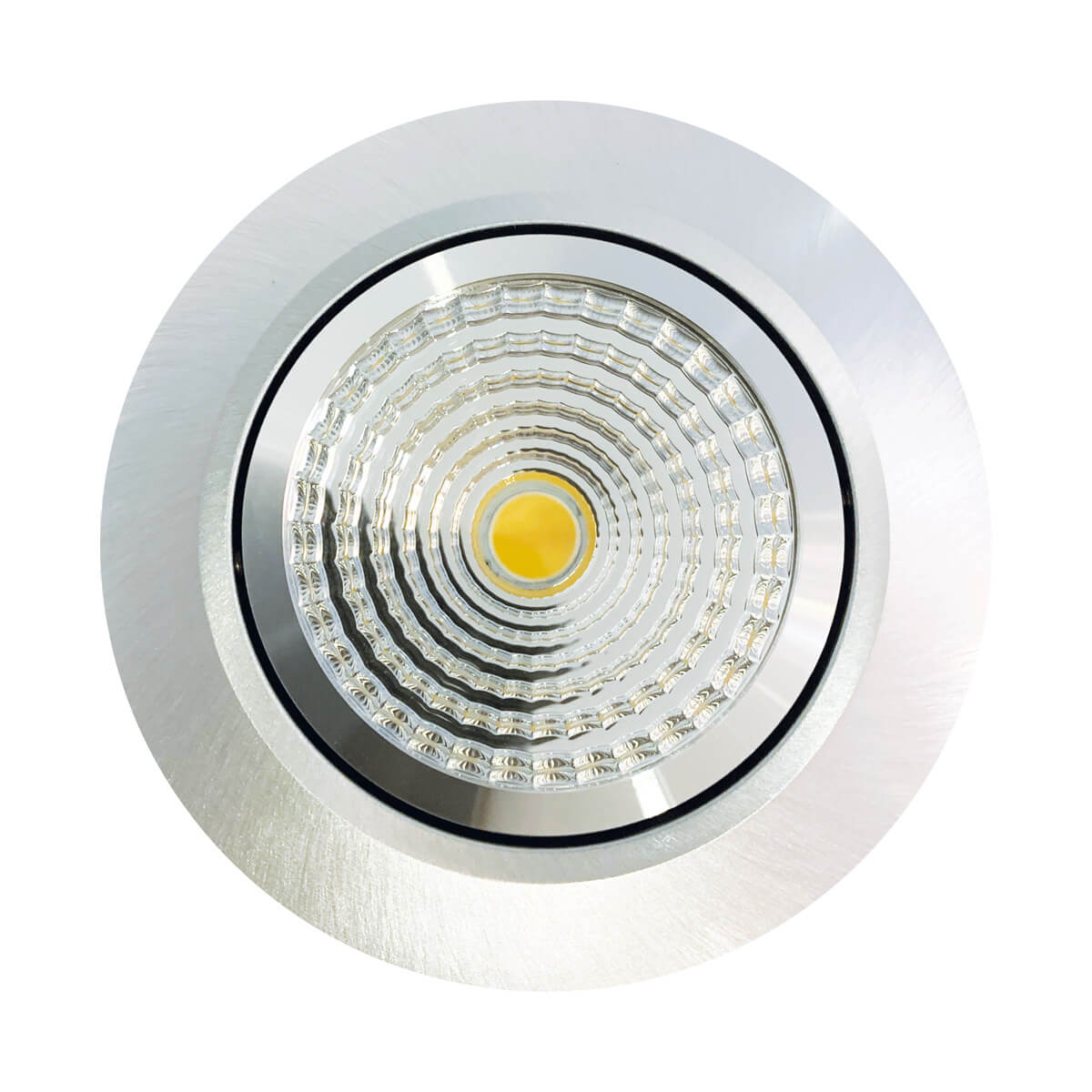 Brushed aluminum, polished