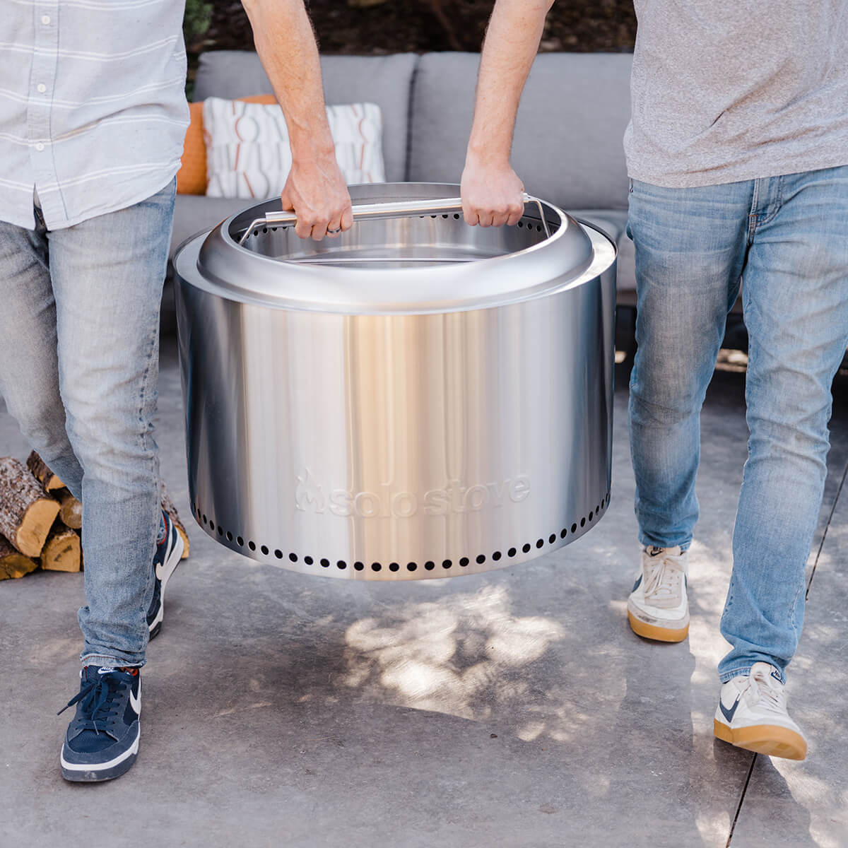 Solo Stove Yukon Tragegriff, Edelstahl, mit der Yukon 2.0 Feuerschale (separat erhältlich)