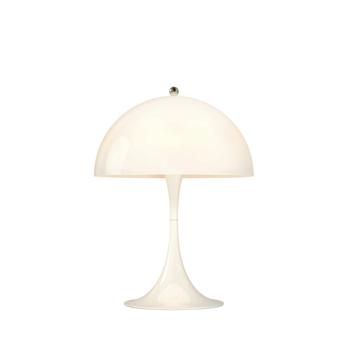 Louis Poulsen Panthella 250 LED Tischleuchte, Acryl opalweiß – Design by Verner Panton