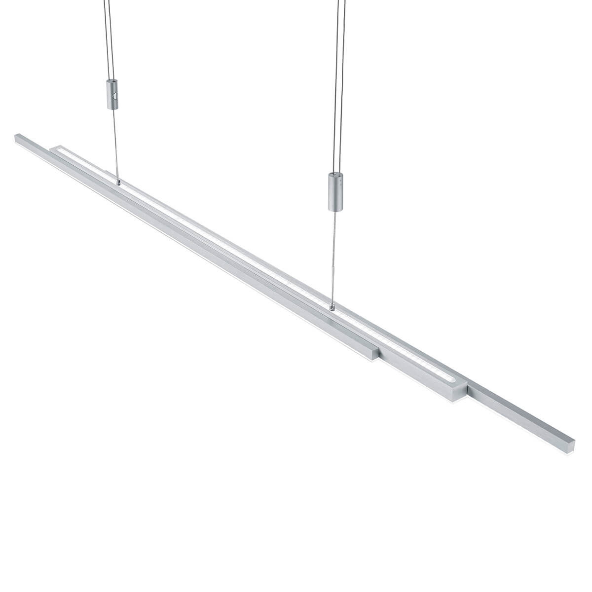 Bankamp Lightline II up & down LED Pendelleuchte, Vertical dim, Nickel matt