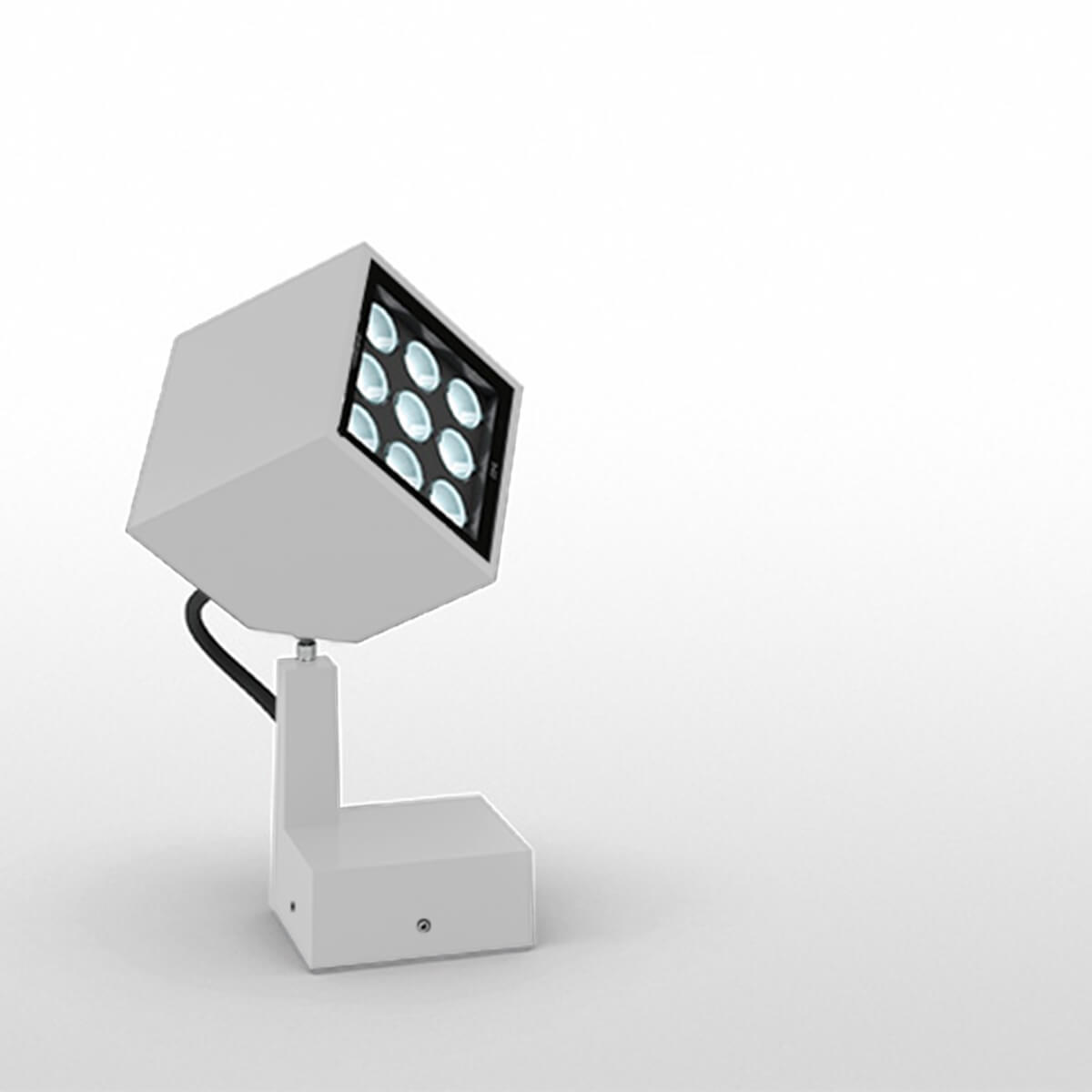 Artemide Outdoor Epulo 13 LED Außenwand- / Bodenleuchte, 6° Abstrahlwinkel, hellgrau