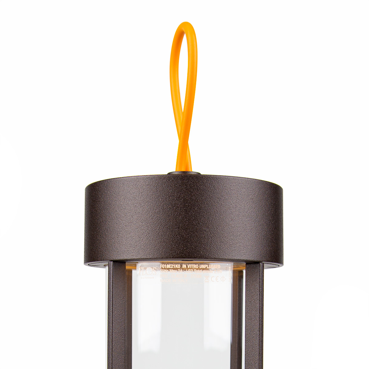 Flos In Vitro Unplugged LED Akkuleuchte, 3000 K, dunkelbraun