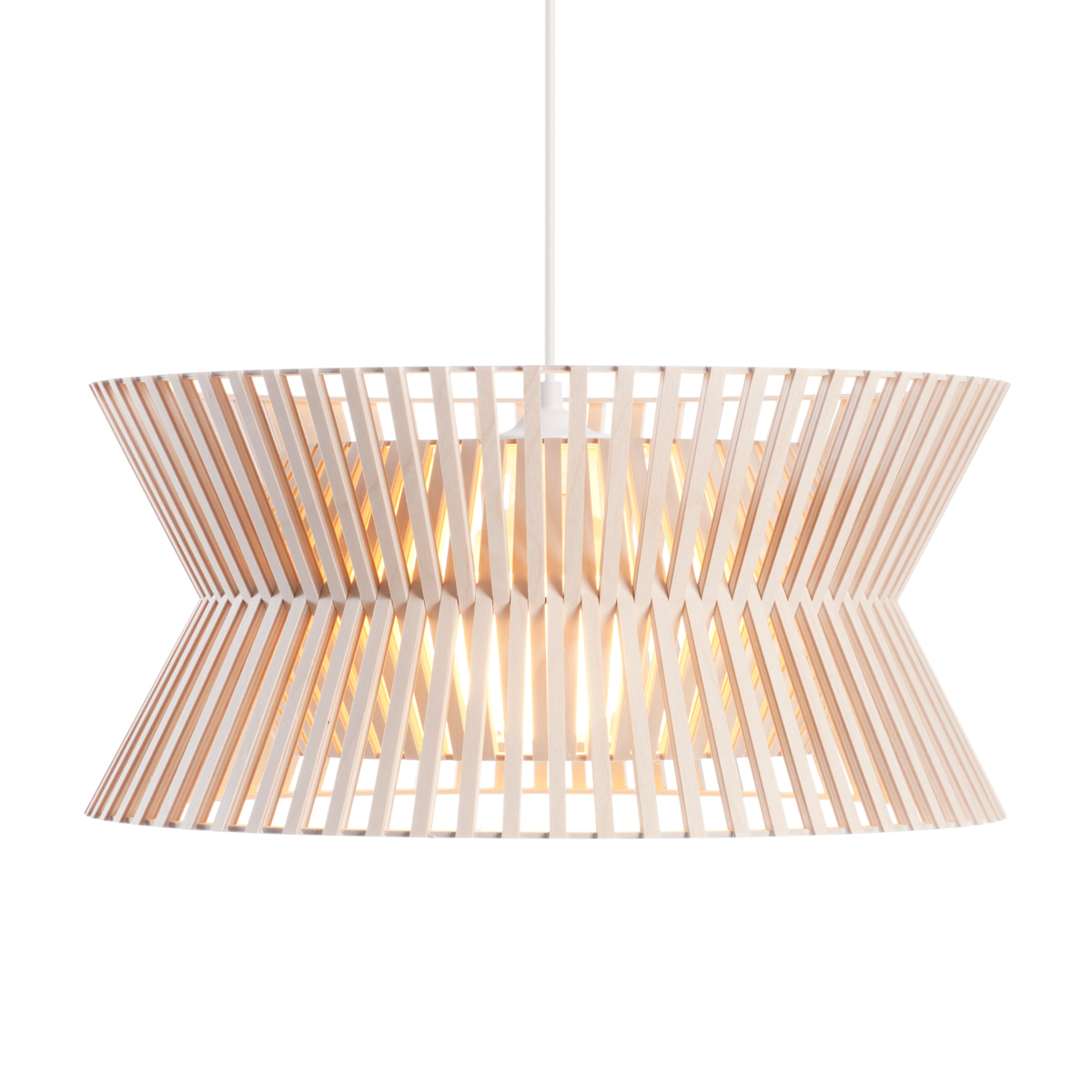 Secto Design Kontro 6000 Pendelleuchte, Birke natur, Kabel: weiß
