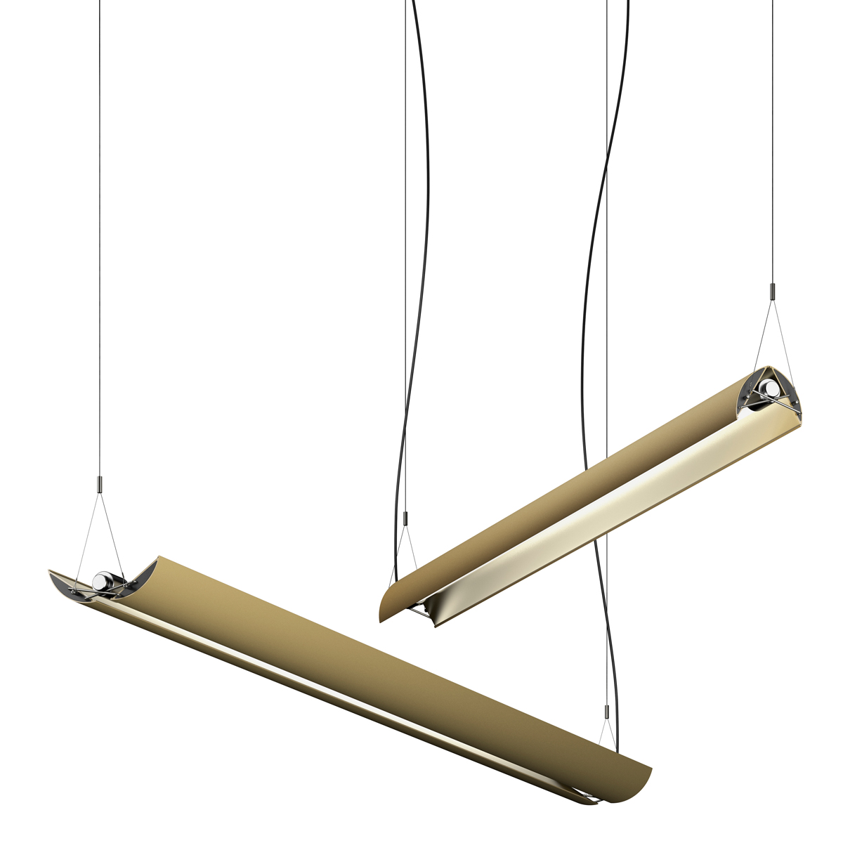 Belux UpDown LED Pendelleuchte 30, Gold