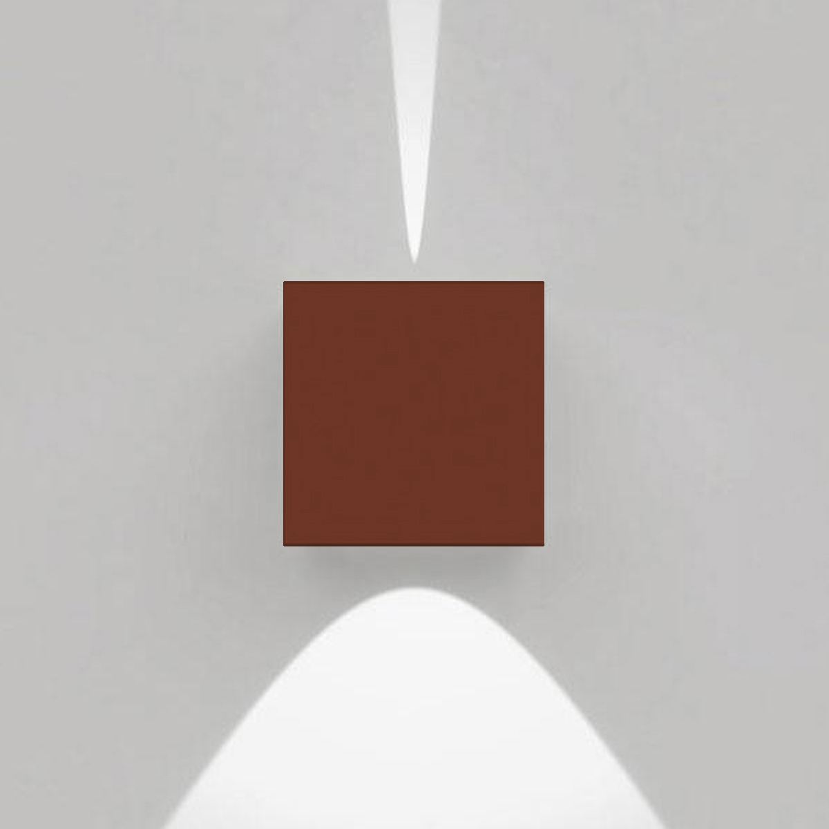 Artemide Outdoor Effetto 14S LED NL Außenwandleuchte, 1 x 5° und 1 x 50°, rostfarben