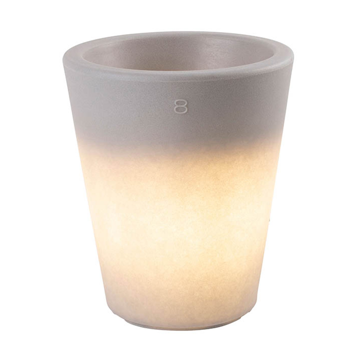 8 seasons design Shining Classic Pot S Pflanztopf / Dekoleuchte, grau