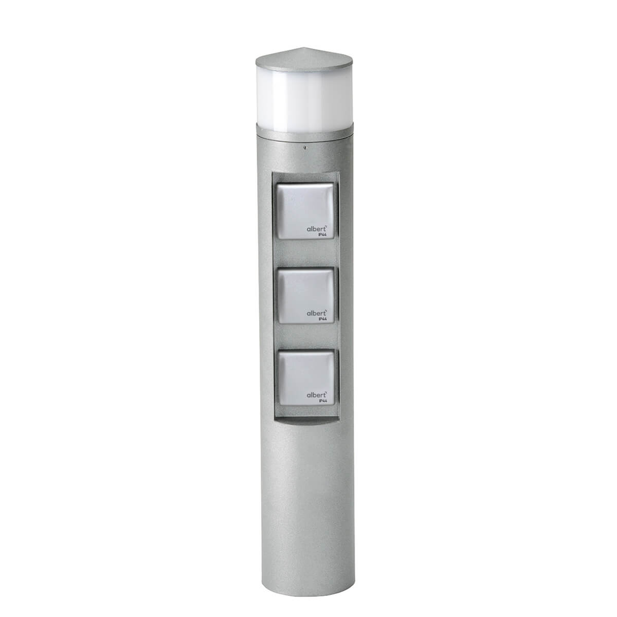 Albert Leuchten 2202 LED Steckdosenlichtsäule, Silber