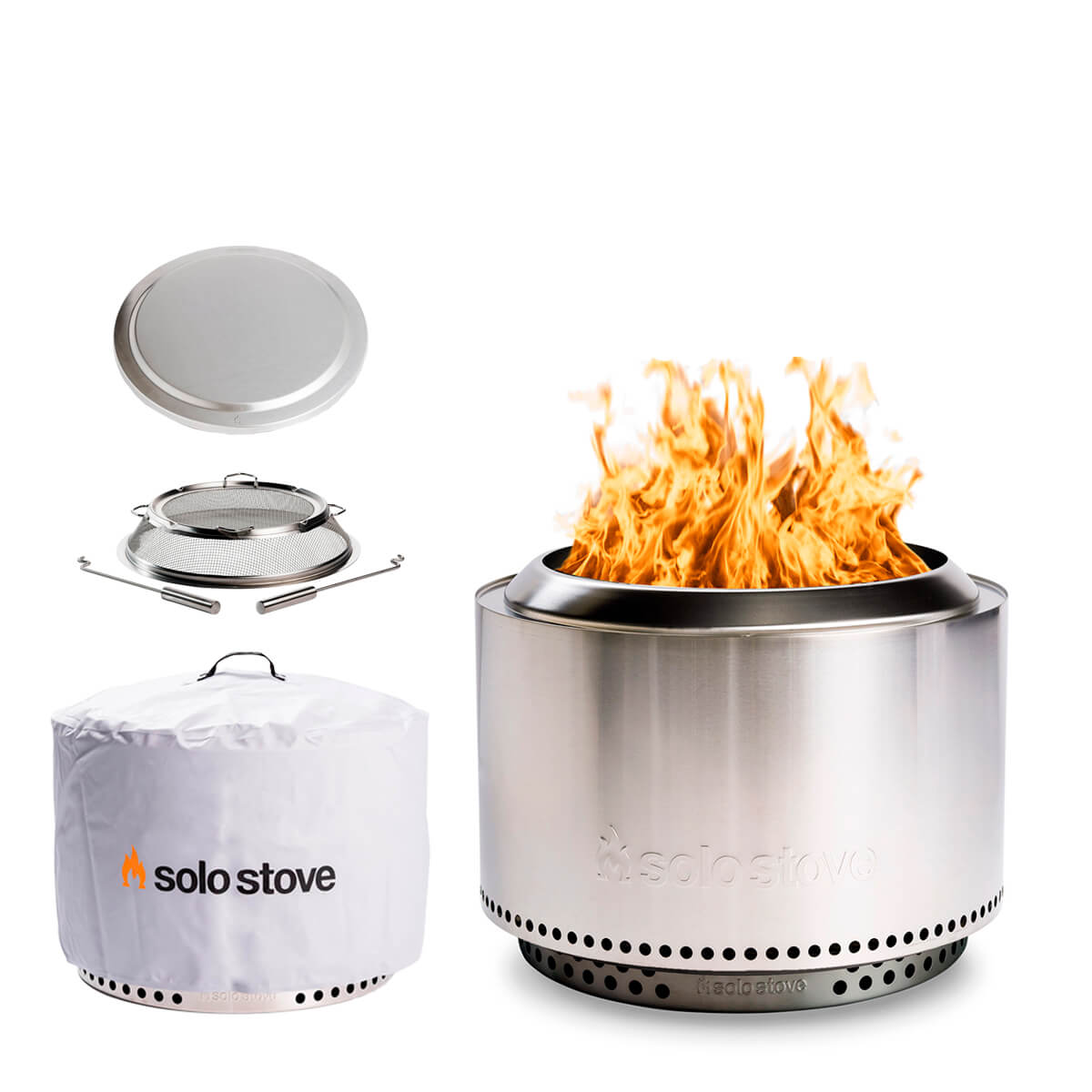 Solo Stove Yukon 2.0 Feuerschale mit Standfuß, Garten-Set, Edelstahl