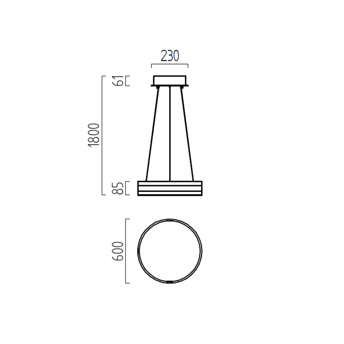 Liv LED Pendelleuchte, rund