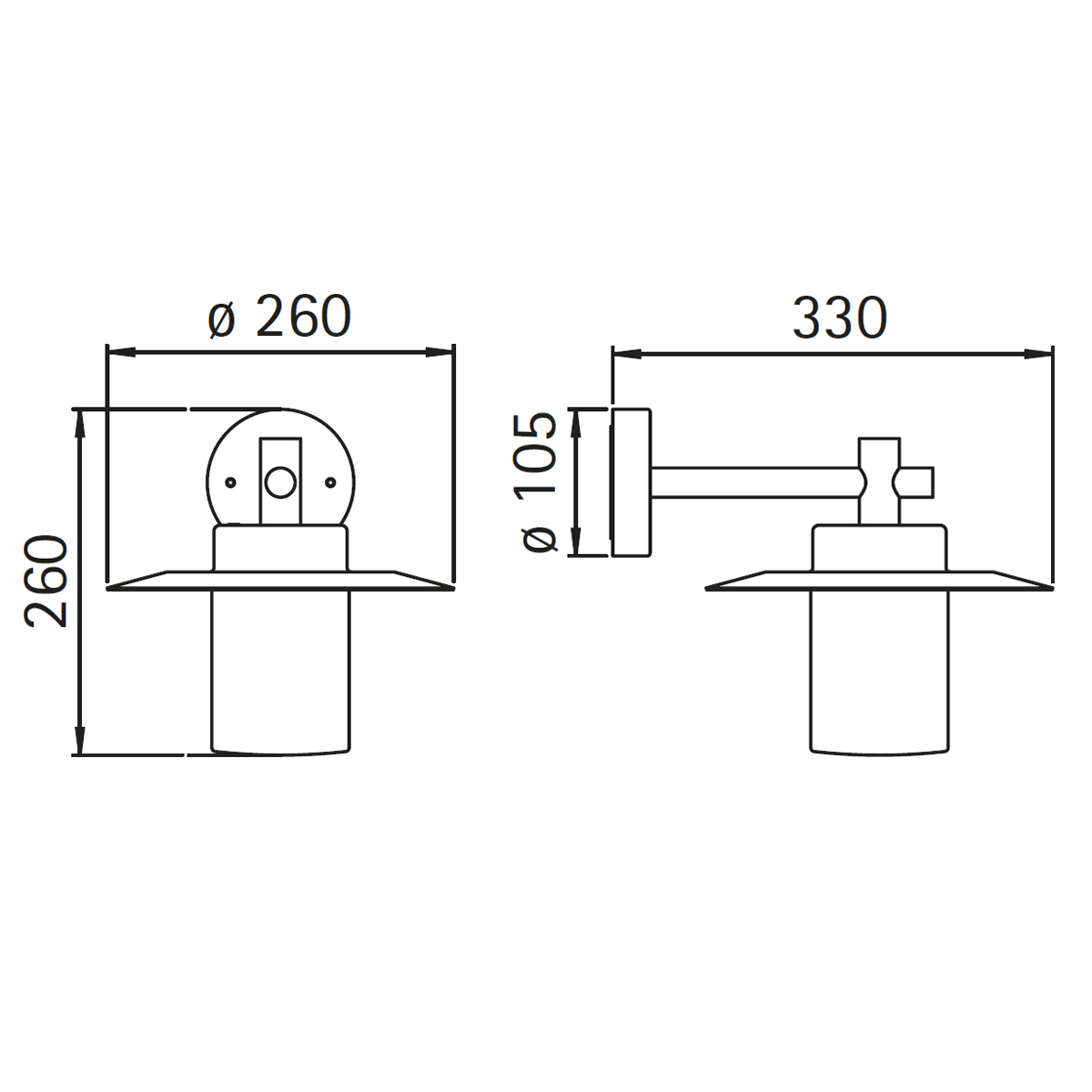 Albert Leuchten 1852 Außenwandleuchte