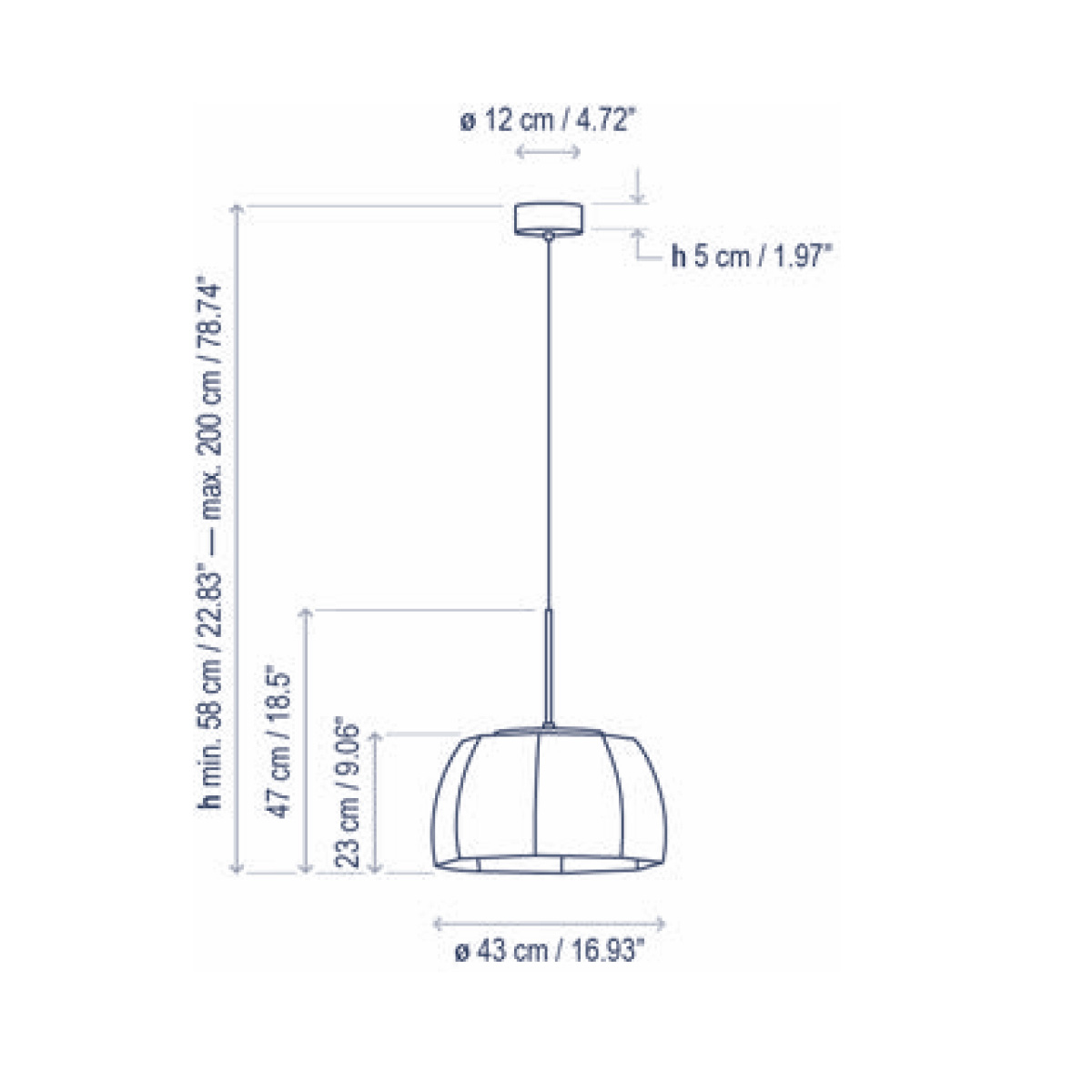 Tanit S/43 LED Pendelleuchte