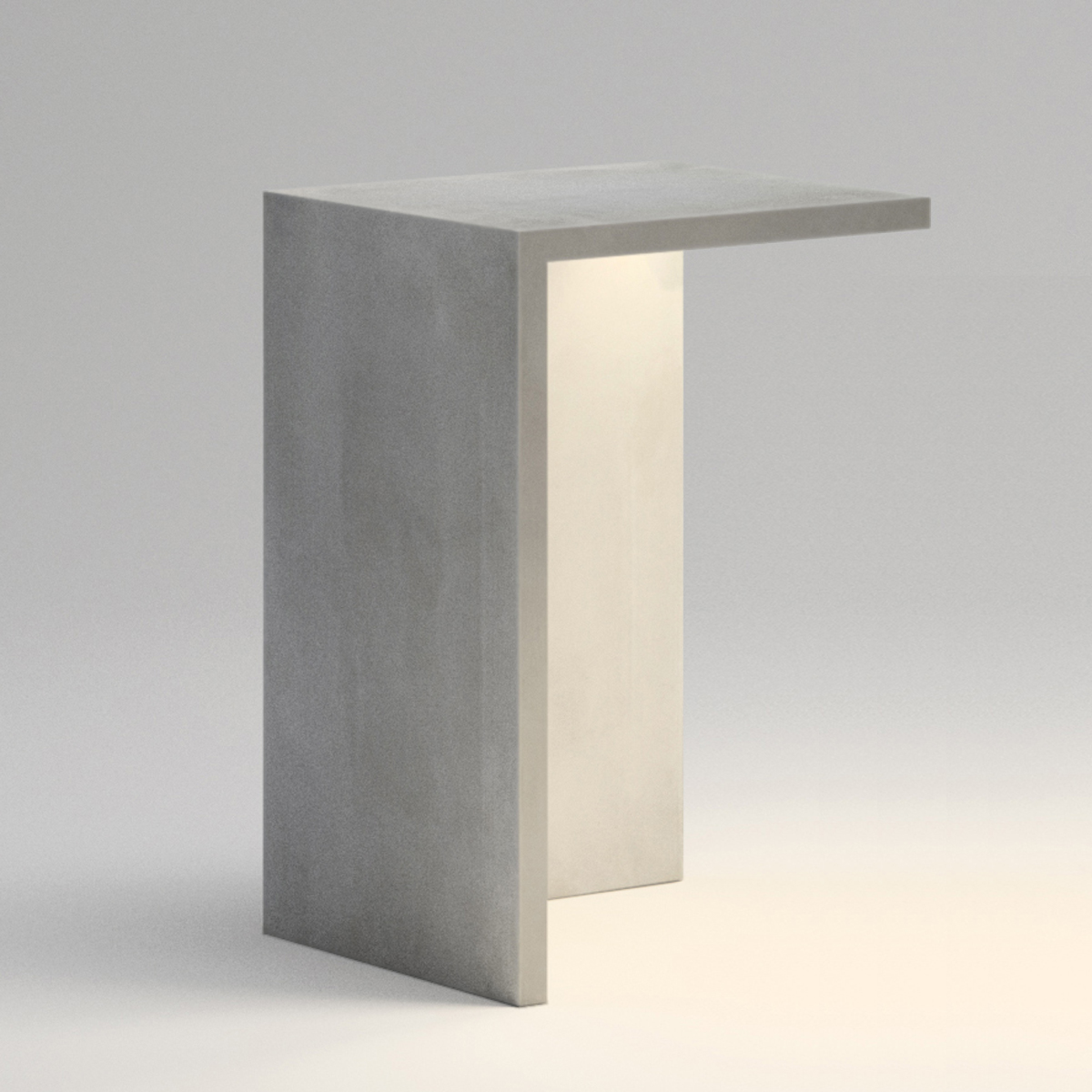 Vibia Empty 4130/4136 LED Außenleuchte, 45 x 45 x 70 cm, Beton grau
