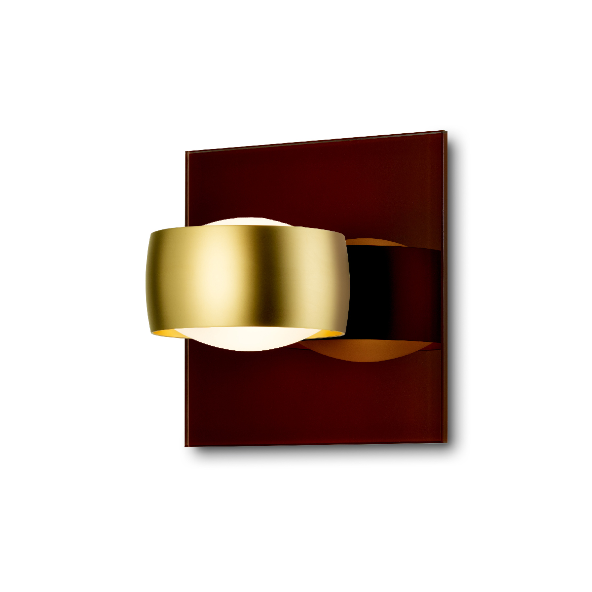 Oligo Grace Unlimited LED Wandleuchte, braun, Tunable White, Kopf: Gold matt