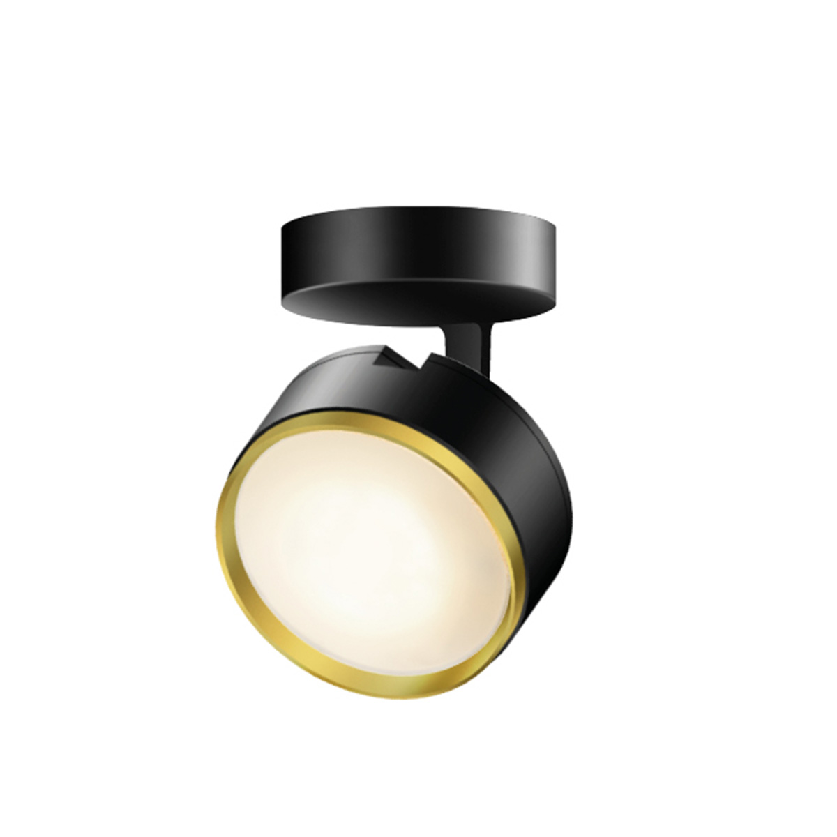 Bruck Tuto II AC W LED Wand- / Deckenaufbauleuchte, schwarz / Gold
