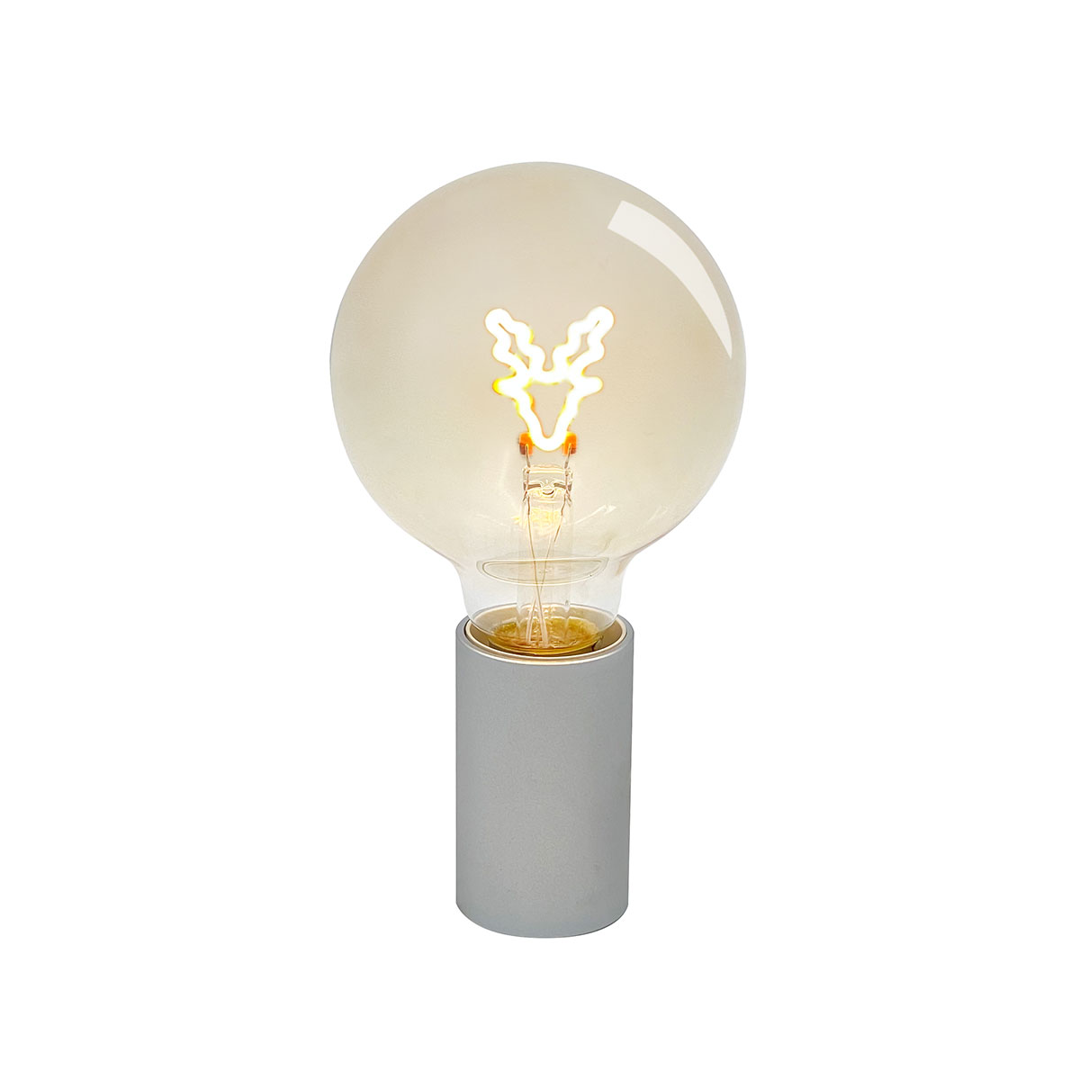 Sompex Rentier LED Filament Globelampe E27 Amber, 1,5 W, 2000 K, Ø: 9,5 cm (Sockel nicht im Lieferumfang enthalten)