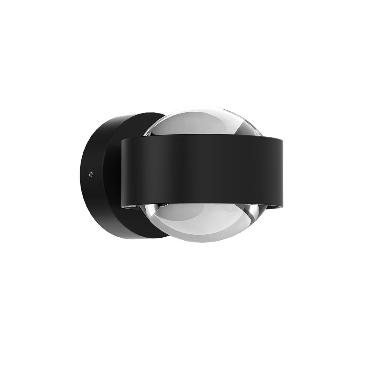 Top Light Puk Mini Wall LED Wandleuchte, Gehäuse, schwarz matt (Black Edition), mit Linse klar / Linse klar (nicht inbegriffen)