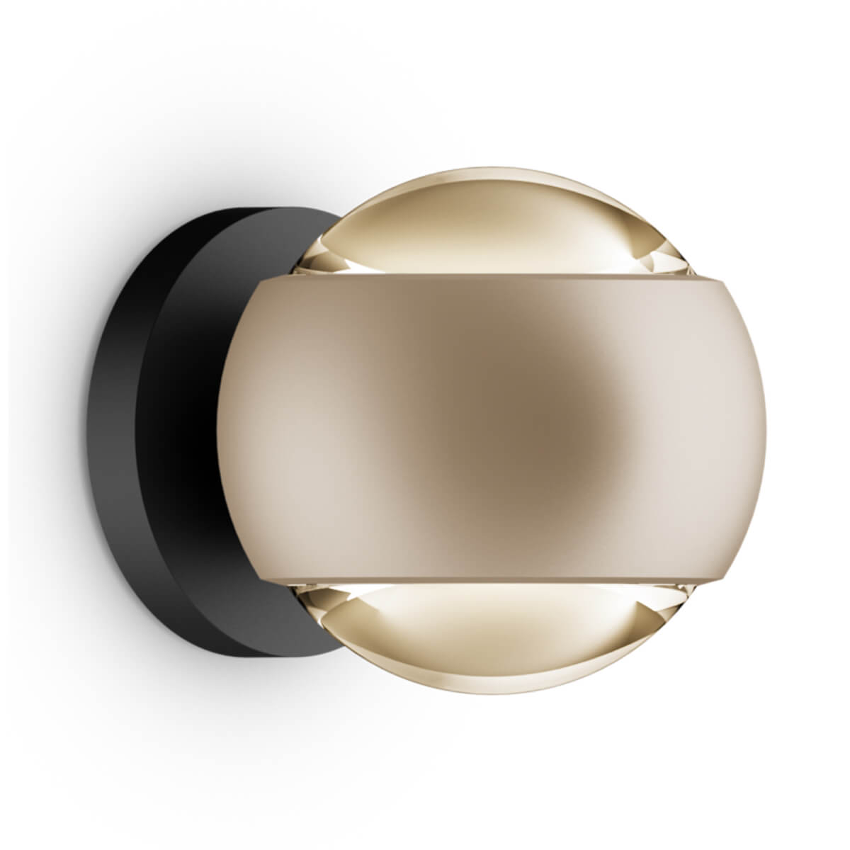 Occhio io verticale Volt D LED Wandleuchte, 2700 K, golden matt / mattschwarz