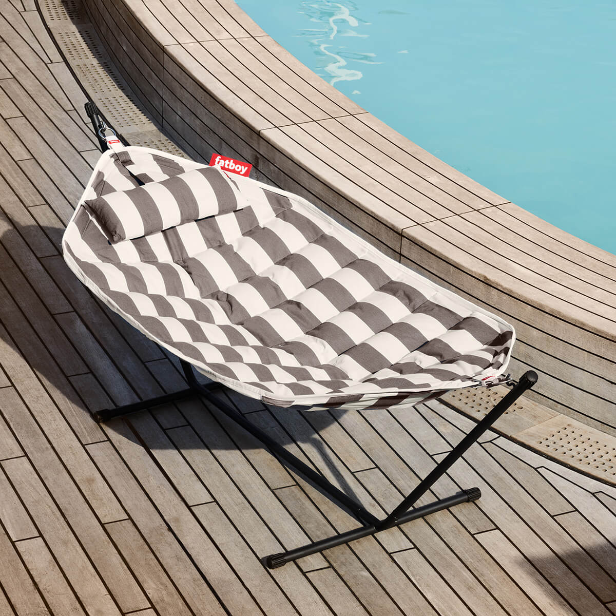 Fatboy Headdemock Superb Deluxe Hängematte, Stripe Cacao (braun-weiß)