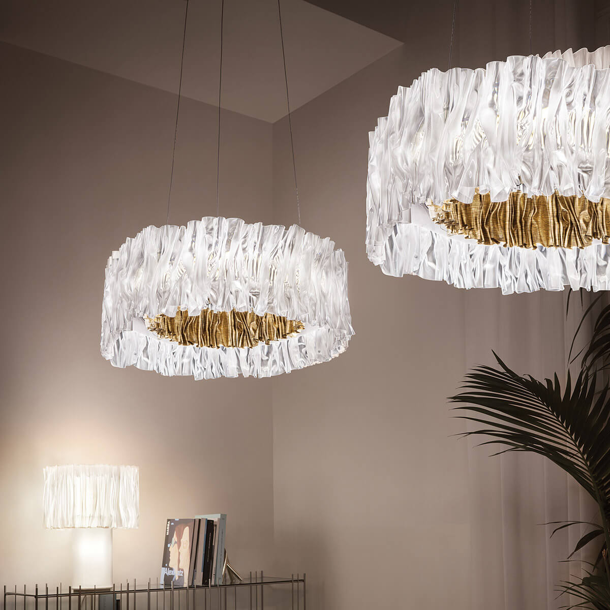 Slamp Accordéon LED Suspension, prisma gold (Gold)