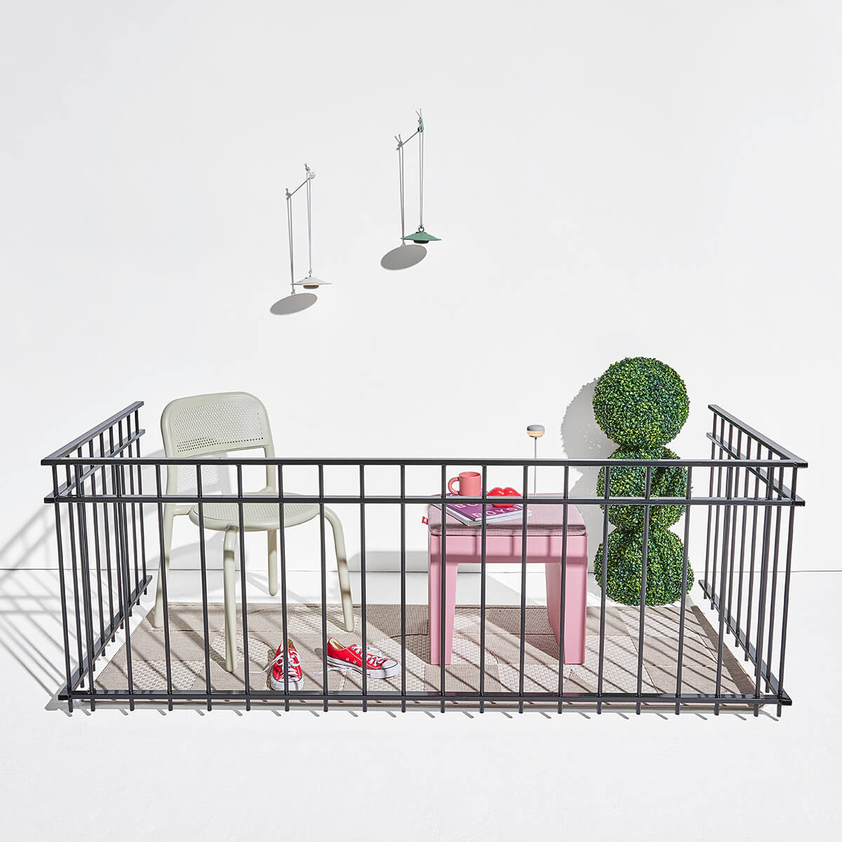 Fatboy Chap-O LED Akku-Pendelleuchte, Desert glänzend (sandfarben) und Sage glänzend (salbeigrün)